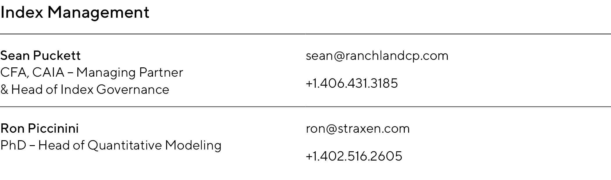Table – Index Management